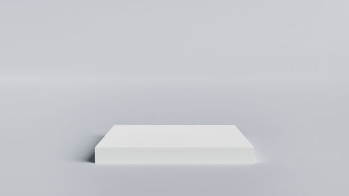 High angle view of white paper on table
