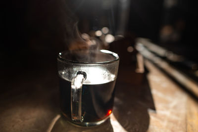 Close-up of drink on table