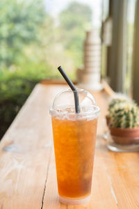 Close-up of drink on table