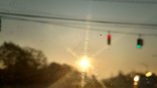 Wet glass window in rainy season