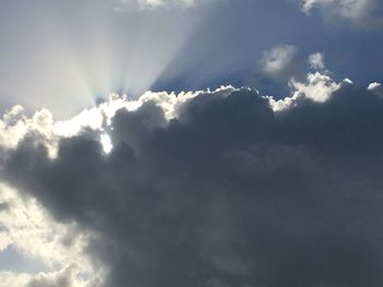 Low angle view of clouds in sky