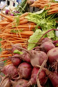 Close-up of vegetables for sale at market stall