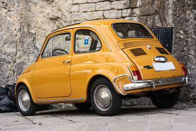 Vintage car on street