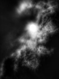 Low angle view of moon in sky