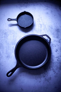 High angle view of coffee on table