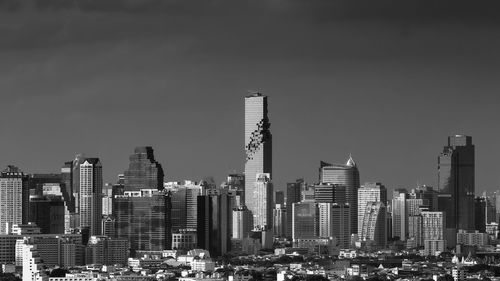 View of skyscrapers in city