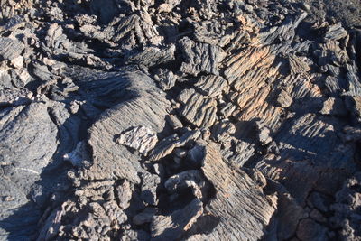 High angle view of stones