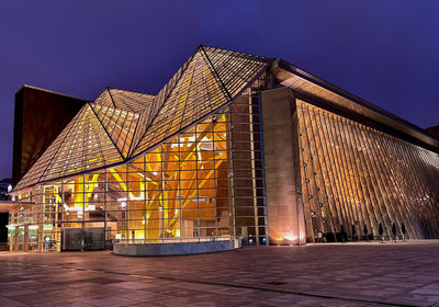 Low angle view of building against clear sky