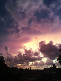 Low angle view of cloudy sky