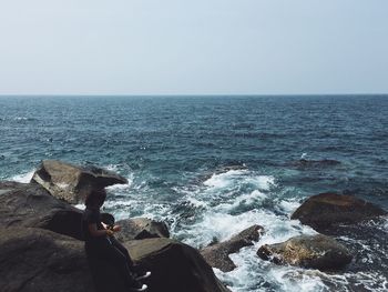 Scenic view of sea against sky