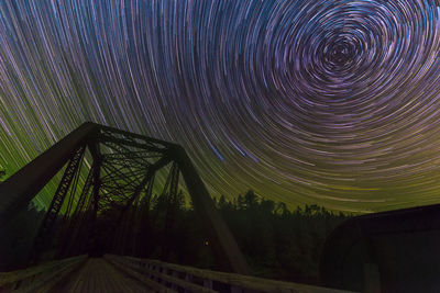 Scenic view of landscape against sky at night