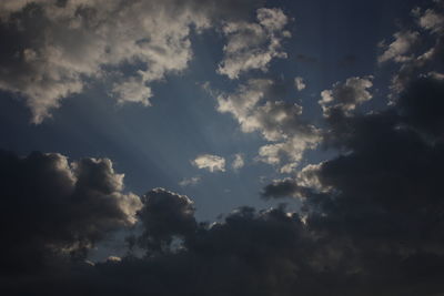 Low angle view of clouds in sky