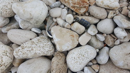 Full frame shot of pebbles