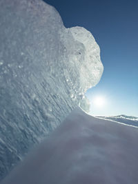 Scenic view of snowcapped mountain against sky