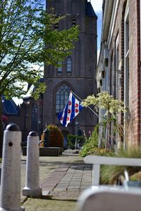 Flag in city