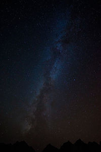 Low angle view of stars in sky at night