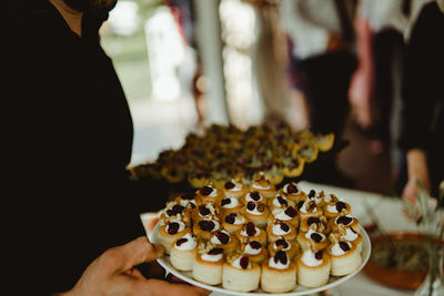 Close-up of hand holding food