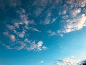 Low angle view of clouds in sky