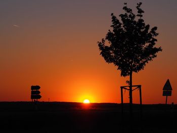 Scenic view of landscape at sunset