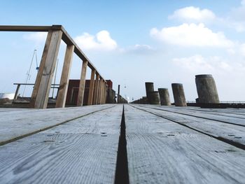 Pier against sky