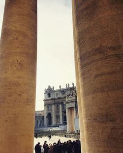 Low angle view of historical building