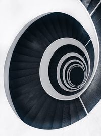 Directly below shot of spiral staircase