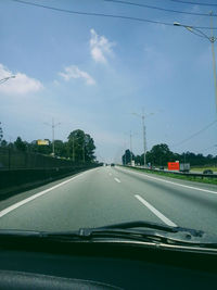 Road passing through highway