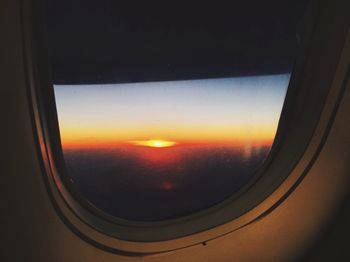 Sunset seen through train window