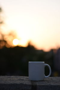 Coffee mug sunset