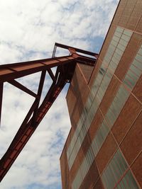 Low angle view of modern building against sky