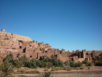 Unesco world heritage site and film set of clay city aït benhaddou, morocco. 