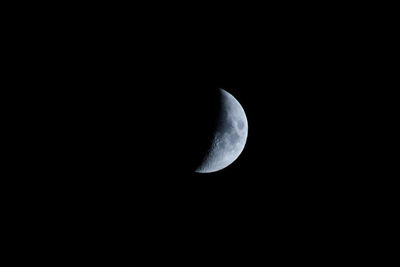 Scenic view of moon against sky at night