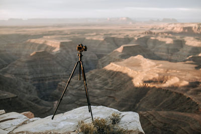 Scenic view of rock formations against sky