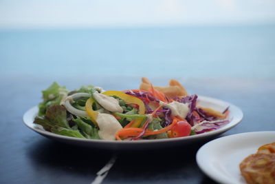 Close-up of meal served in bowl