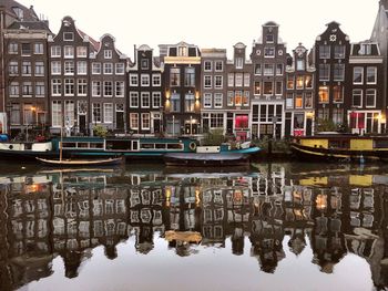 Reflection of buildings in canal