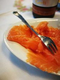 Close-up of sushi in plate