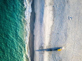 High angle view of beach