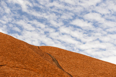 Low angle view of desert against sky