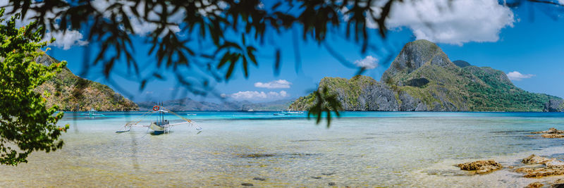 Panoramic view of sea against sky