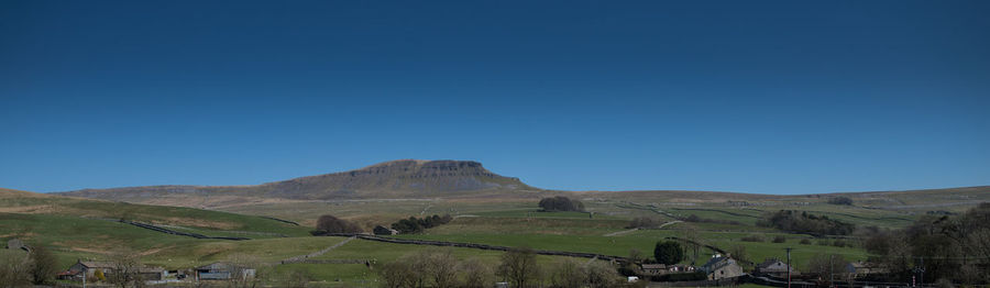 Scenic view of landscape against clear sky