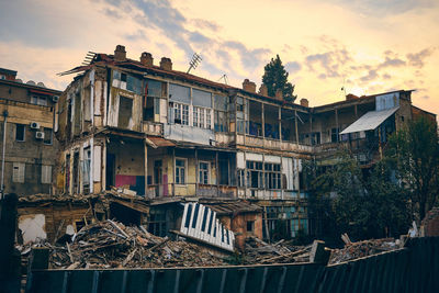 Low angle view of buildings in city