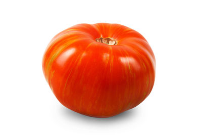 Close-up of orange over white background