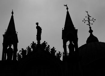 Silhouetted spires at dusk