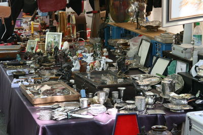 High angle view of food on table