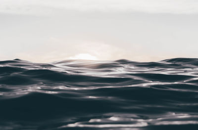 Close-up of sea against sky