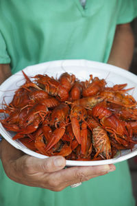 Crayfish on a dish