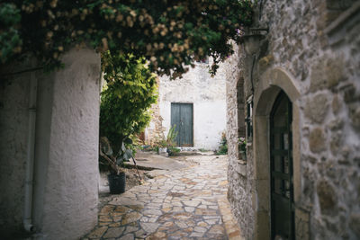 Alley amidst buildings in city