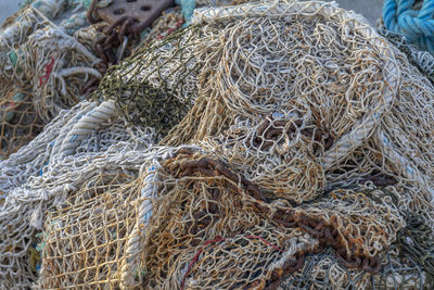 Full frame shot of fishing net