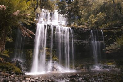 Scenic view of waterfall