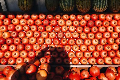 Full frame shot of fruits for sale in market